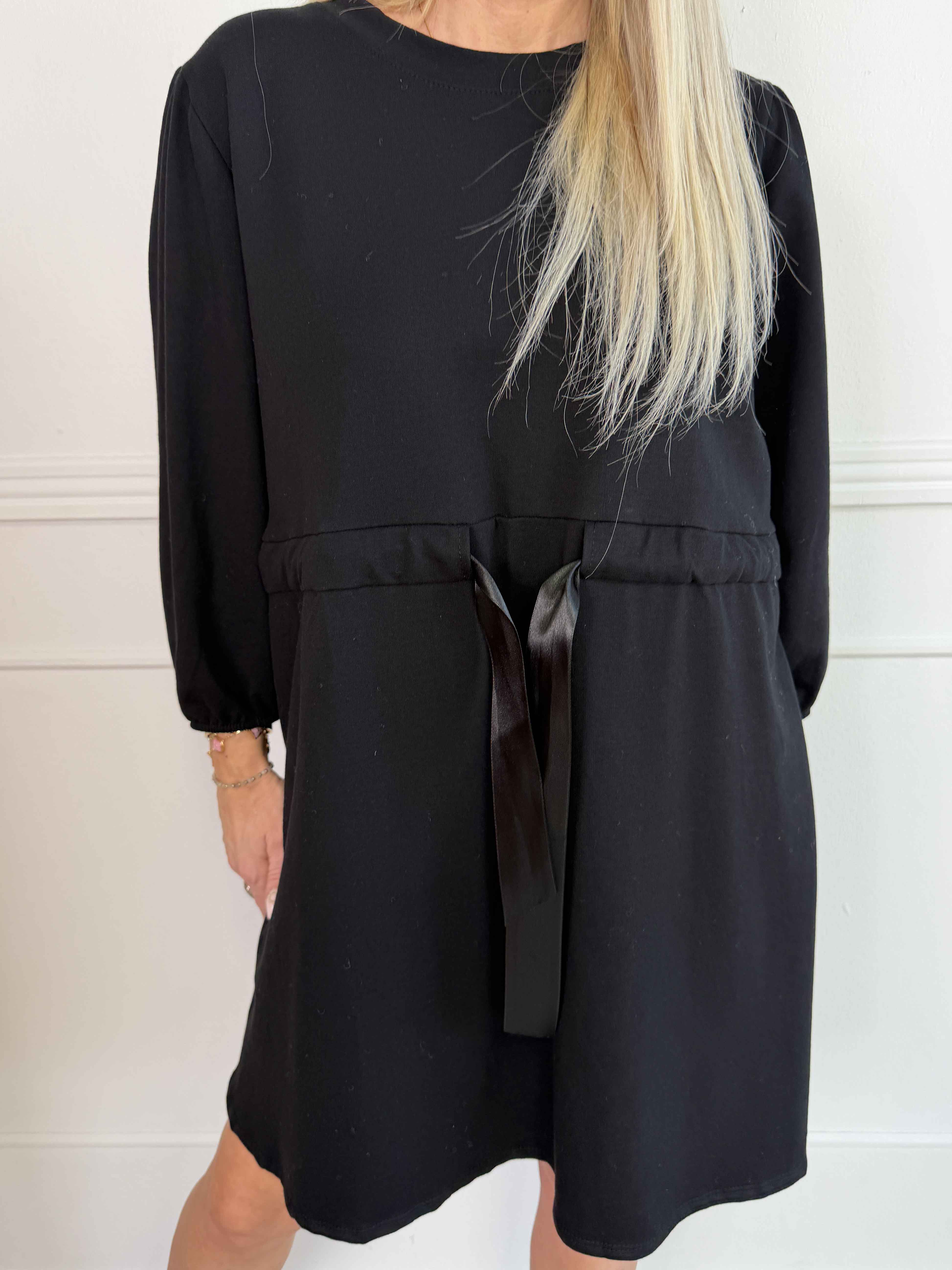 Skyler - Joggingkjole i bomuld med bånd i taljen